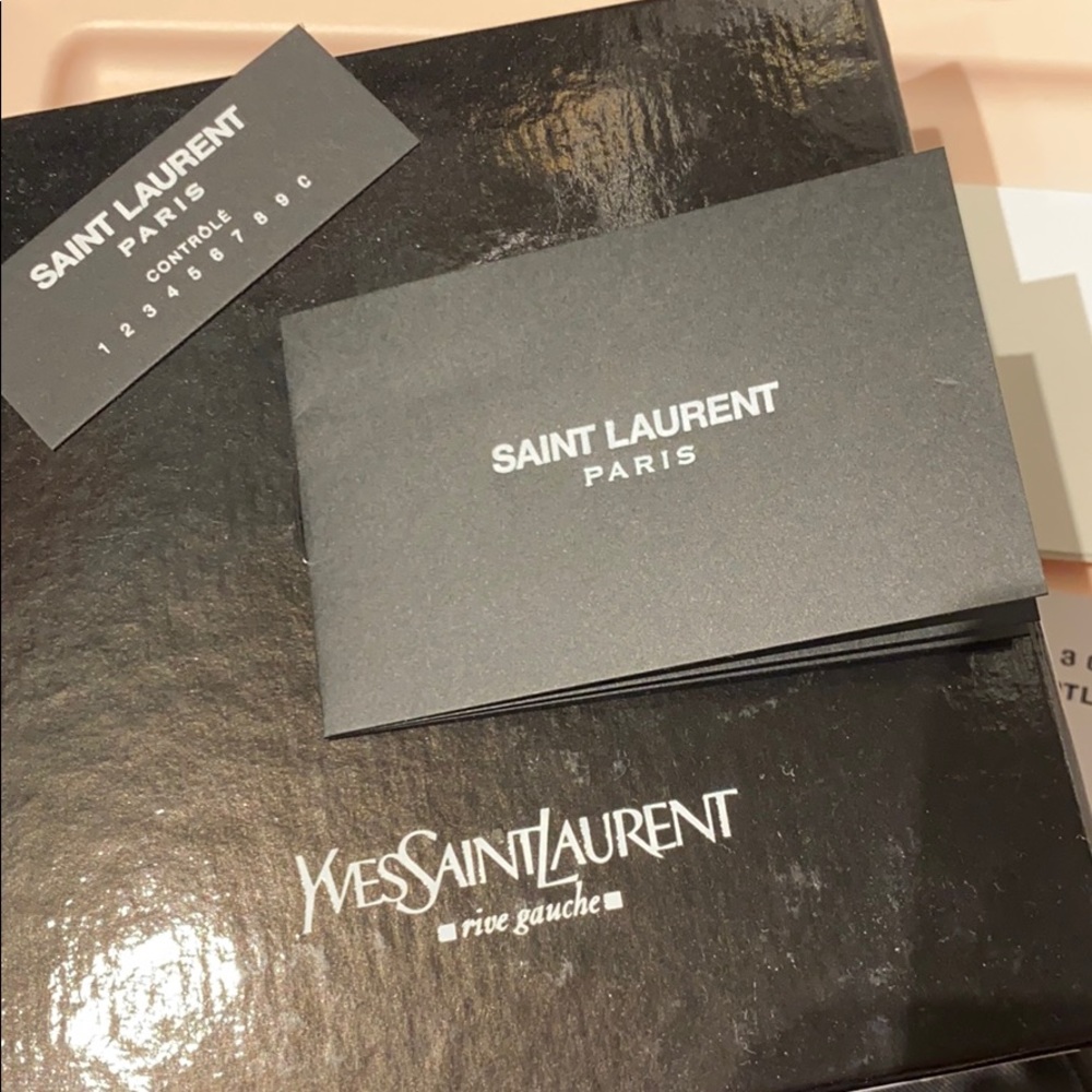 Yves Saint Laurent Royal Blue Wallet with Gold Emblem - Picture 8 of 11